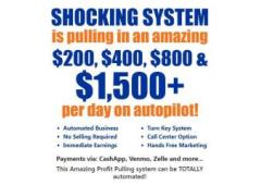 Shocking System Is Pulling In an Amazing $200, $400, $800, $1500 + Per Day On Autopilot!!!